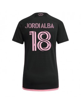 Inter Miami Jordi Alba #18 Replika Borta Kläder Dam 2024-25 Kortärmad